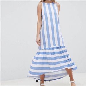 ASOS Racerback Striped Maxi Dress